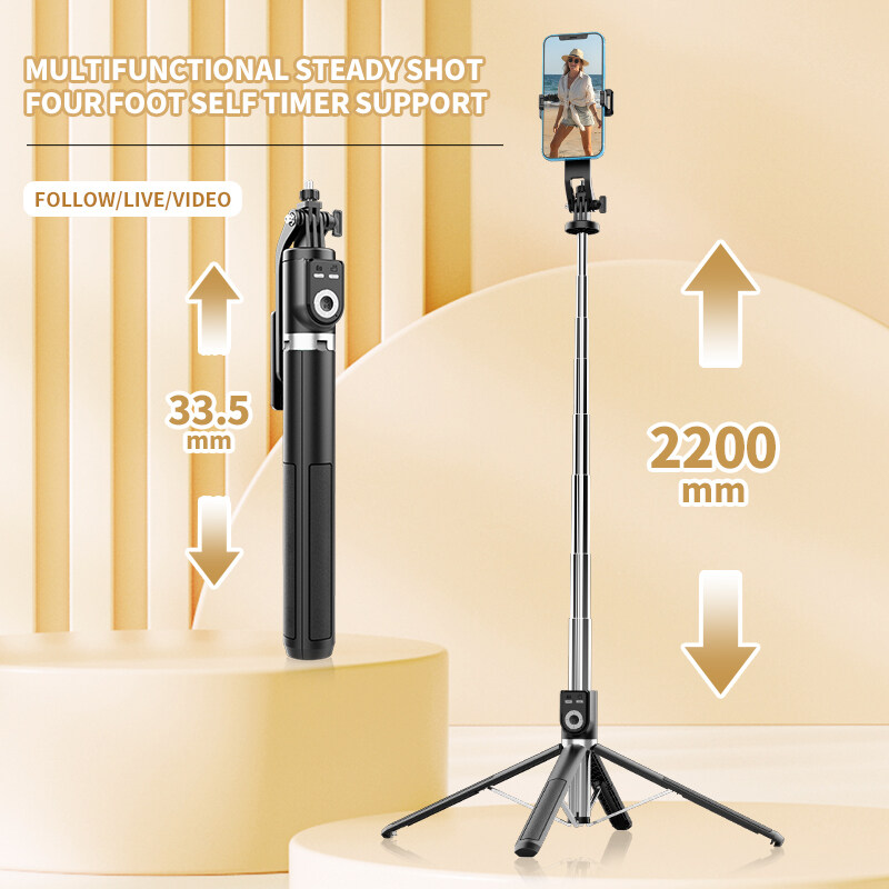 عصا سيلفي P220 ثلاثي القوائم ل - مراجعة Action Camera Selfie Stick Invisible وسعره