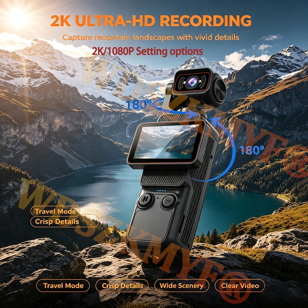 كاميرا أكشن محمولة جديدة 180 ° - مراجعة Action Camera Optical Image Stabilization وسعره