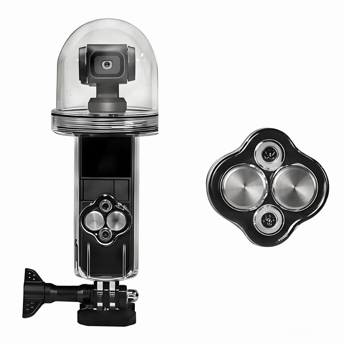 (DT37) علبة حماية مقاومة للماء - مراجعة Action Camera Diving Case Underwater 60M وسعره