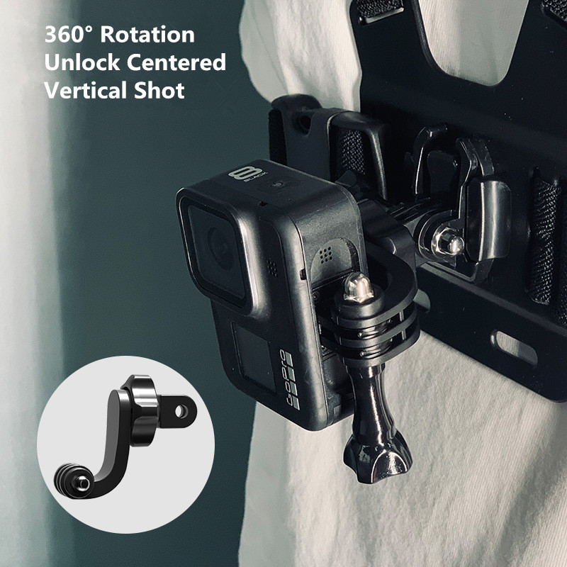 محول قوس عمودي عالمي ل GoPro ، - مراجعة Action Camera Motorcycle Helmet Mount وسعره