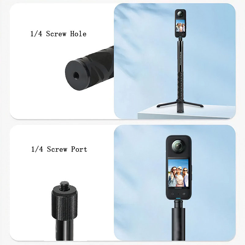 عصا سيلفي غير مرئية لكاميرات I - مراجعة Action Camera Selfie Stick Invisible وسعره