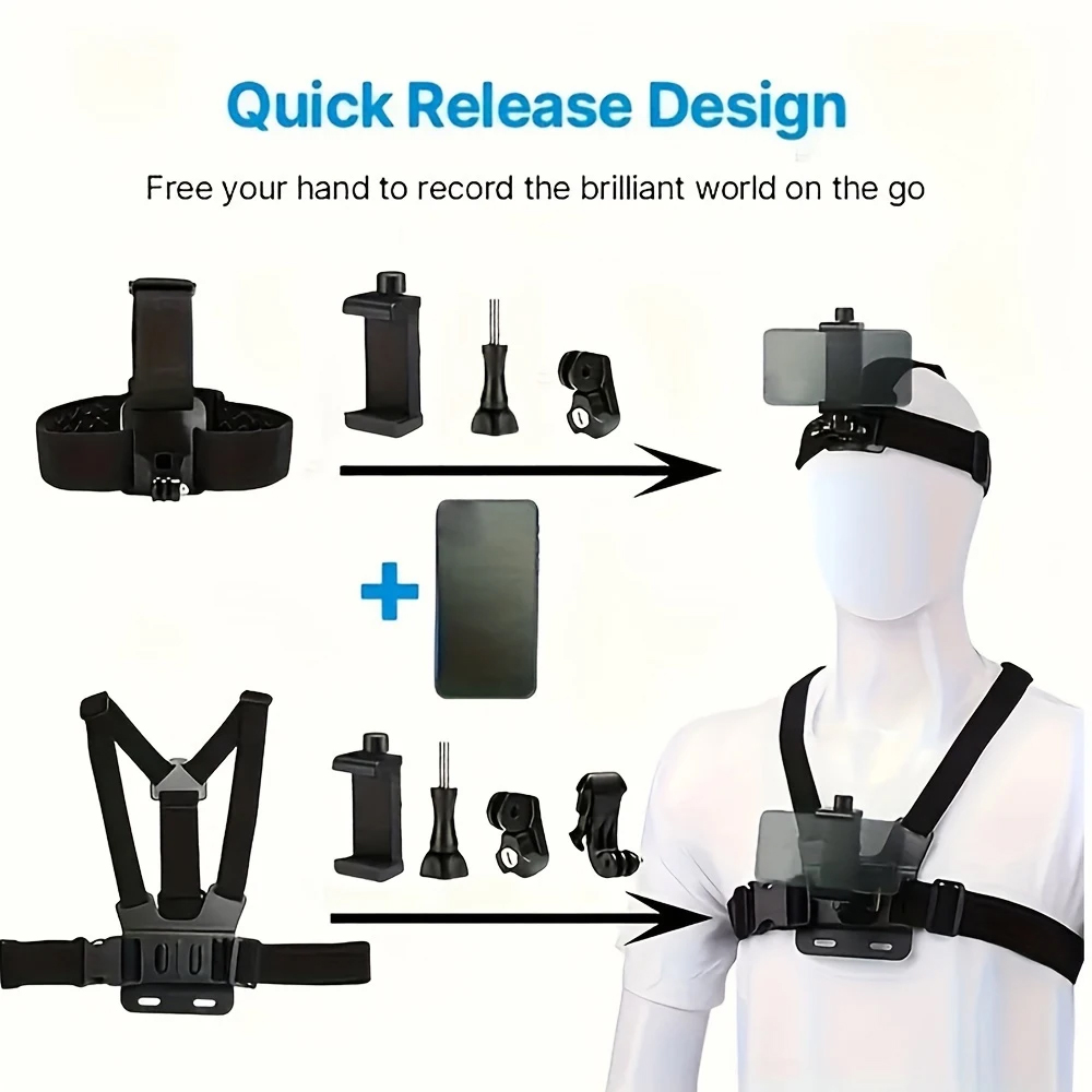ل GoPro بطل ركوب حزام الرأس ال - مراجعة Action Camera Chest Strap Harness Mount وسعره