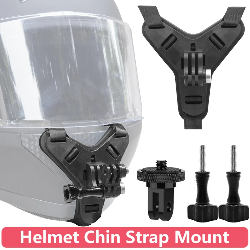 حامل تثبيت على حزام خوذة الدرا - مراجعة Action Camera Motorcycle Helmet Mount وسعره