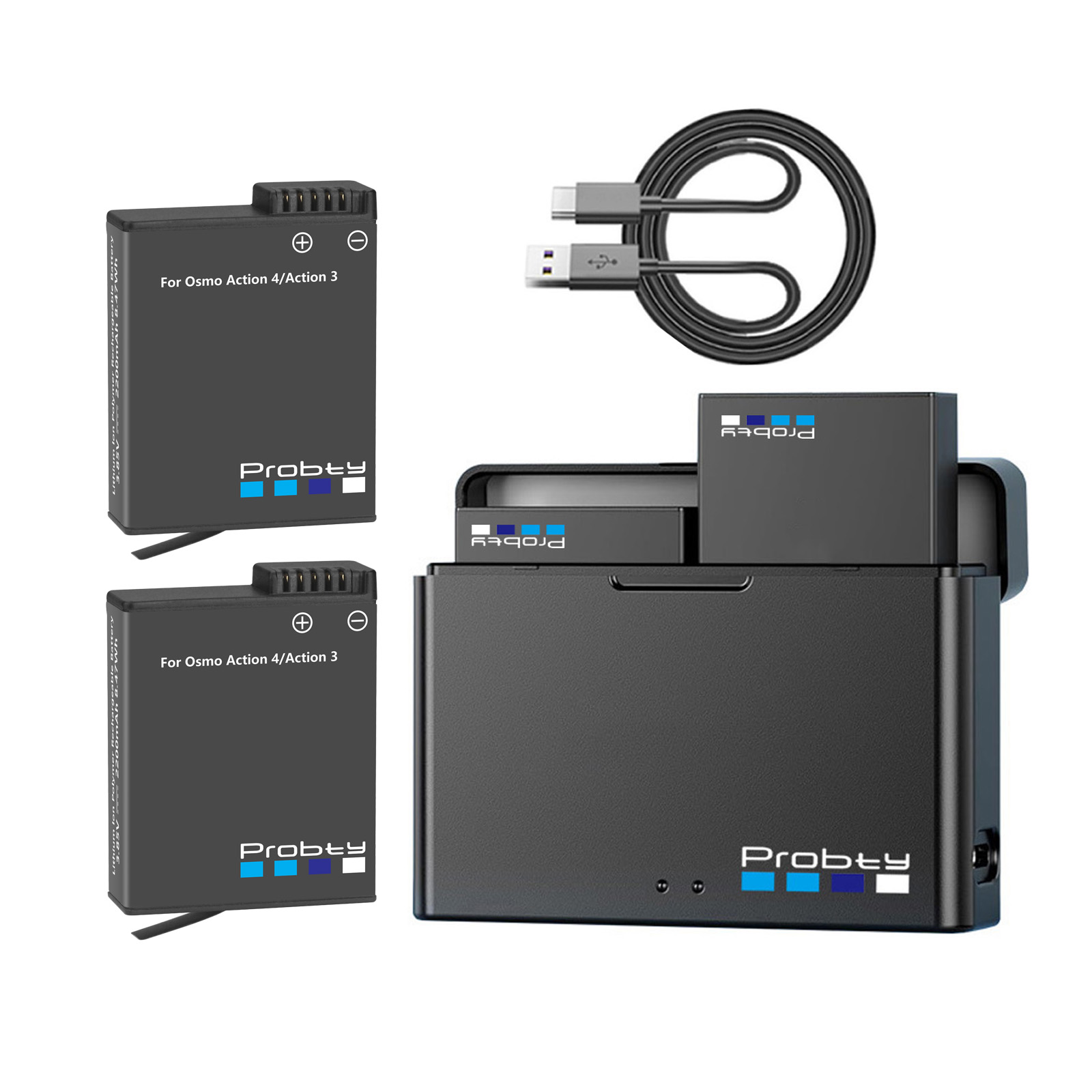 ل DJI Osmo Action 3 Action 4 ب - مراجعة Action Camera Battery Charger Dual Pack وسعره