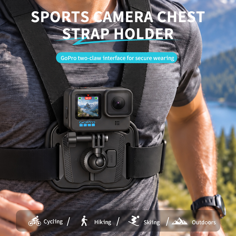 حزام تثبيت كاميرا رياضية على ا - مراجعة Action Camera Chest Strap Harness Mount وسعره