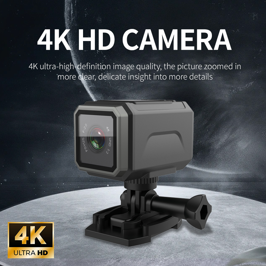 كاميرا الحركة 4K EIS 125 °   ز - مراجعة Action Camera Motorcycle Helmet Mount وسعره