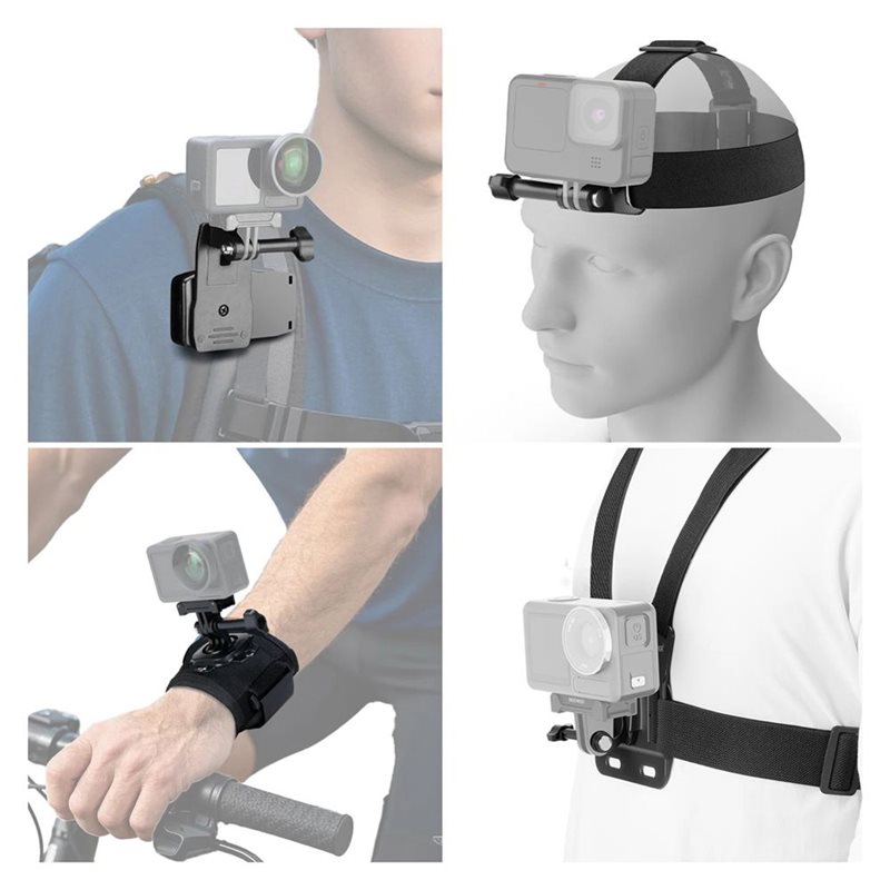 حزام تثبيت على الصدر B03B لكام - مراجعة Action Camera Chest Strap Harness Mount وسعره