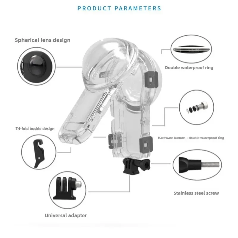 غلاف مقاوم للماء بعمق 60 مترًا - مراجعة Action Camera Diving Case Underwater 60M وسعره