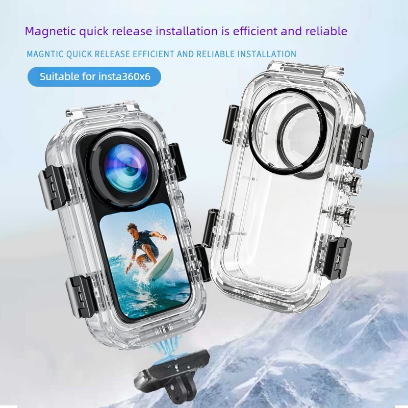 غطاء حماية غير مرئي مقاوم للما - مراجعة Action Camera Diving Case Underwater 60M وسعره