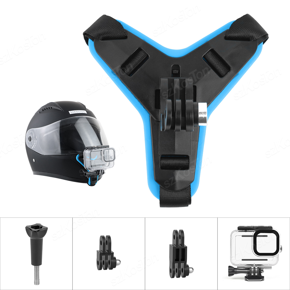 دراجة نارية خوذة جبل حزام قابل - مراجعة Action Camera Motorcycle Helmet Mount وسعره