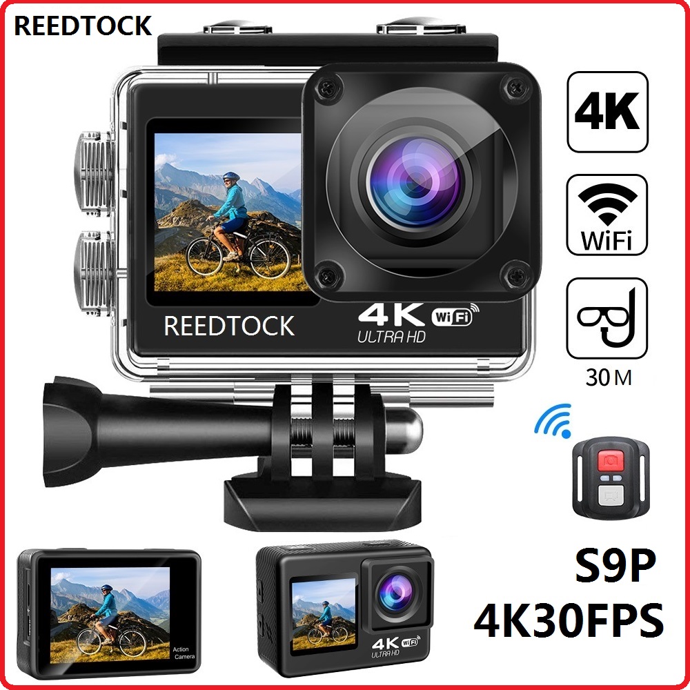 كاميرا الحركة 4K/30FPS مع شاشا - مراجعة Action Camera 4K 60Fps Dual Screen وسعره