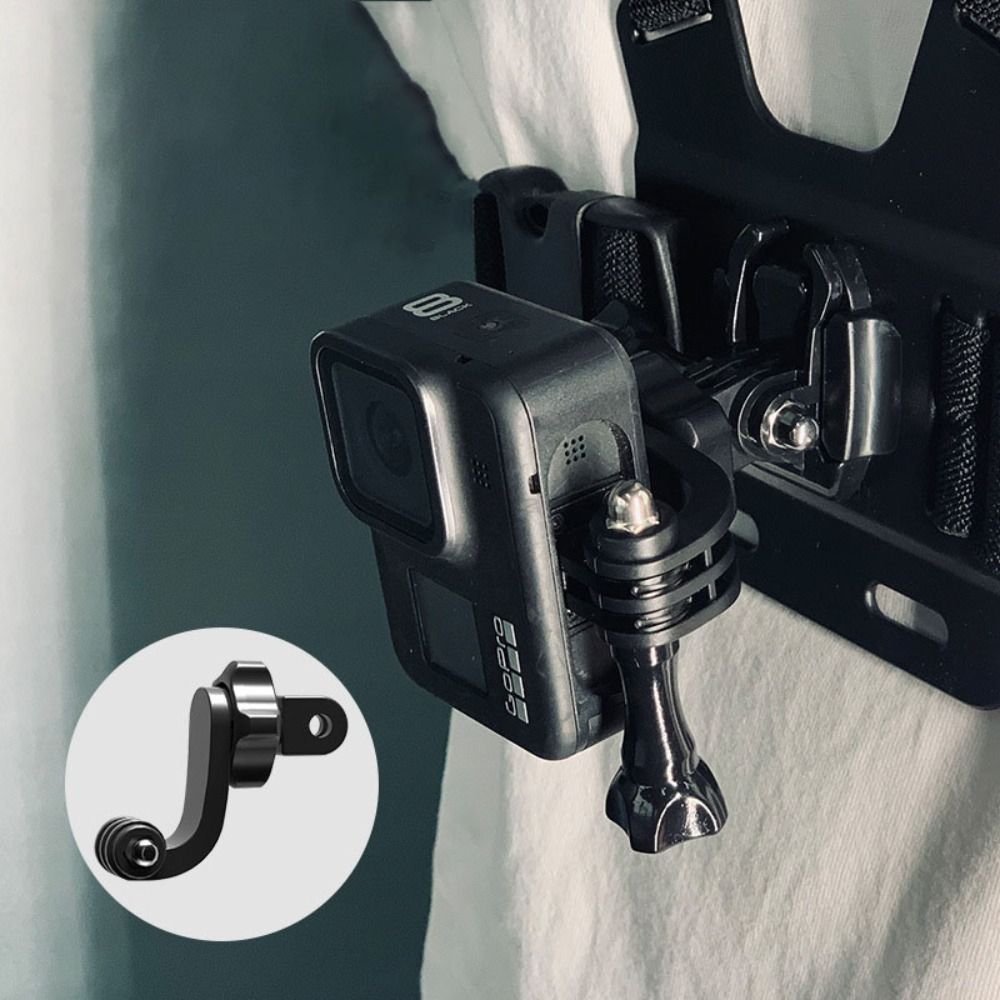 عالمي 360 °   محول قوس عمودي ل - مراجعة Action Camera Motorcycle Helmet Mount وسعره