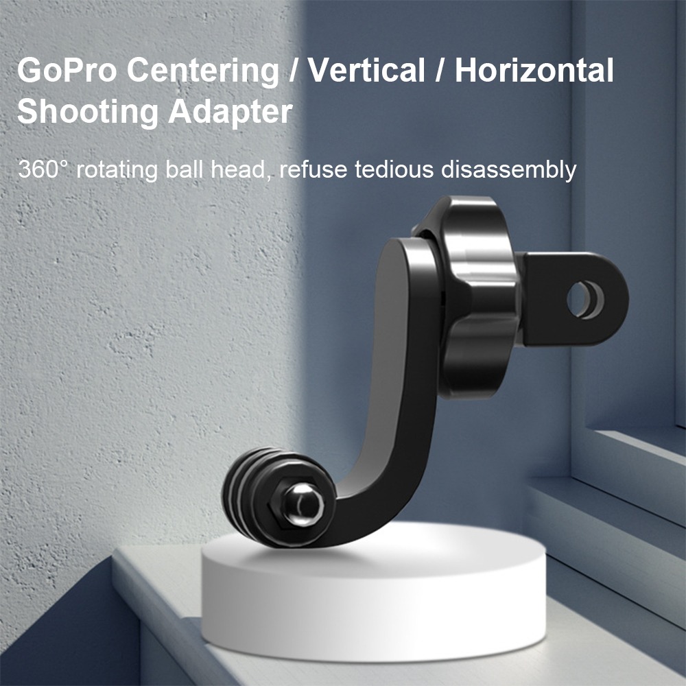 عالمي 360 °   محول قوس عمودي ل - مراجعة Action Camera Motorcycle Helmet Mount وسعره