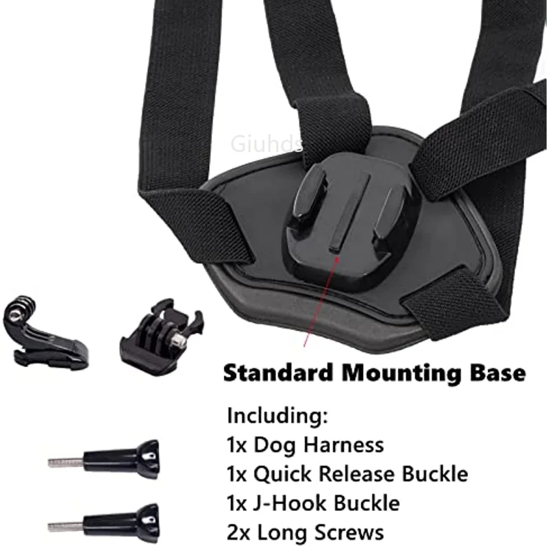 قابل للتعديل جلب الكلب الفرقة  - مراجعة Action Camera Chest Strap Harness Mount وسعره