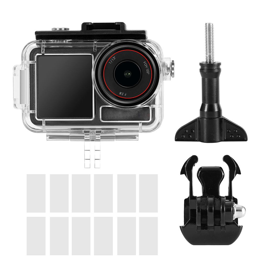 حافظة مقاومة للماء للغوص وغطاء - مراجعة Action Camera Diving Case Underwater 60M وسعره