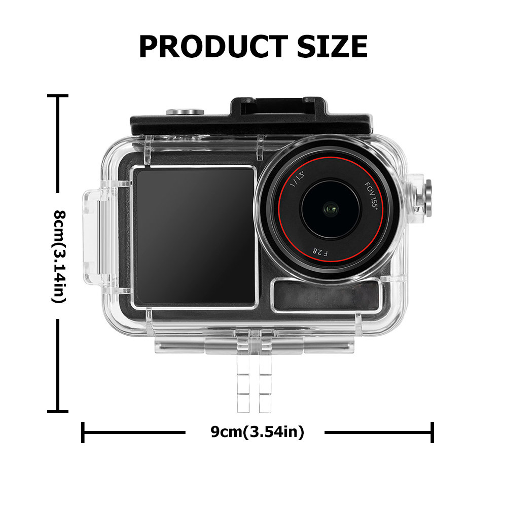 حافظة مقاومة للماء للغوص وغطاء - مراجعة Action Camera Diving Case Underwater 60M وسعره