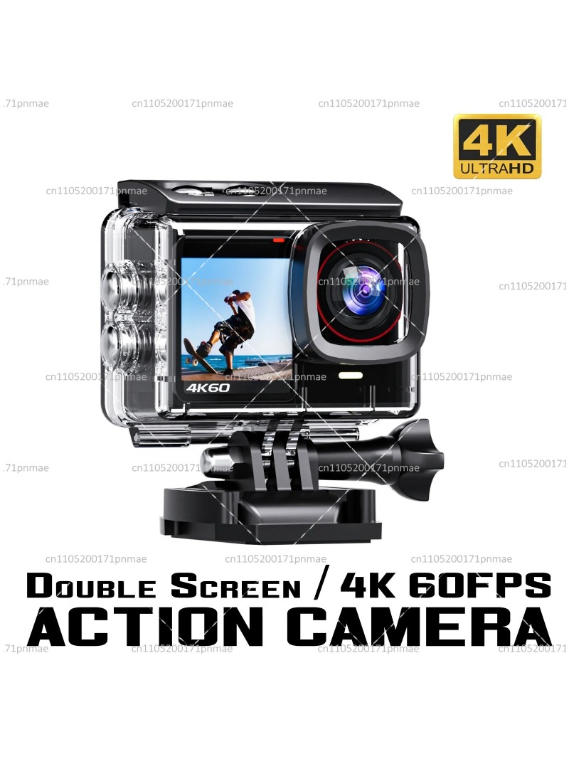 كاميرا أكشن بدقة 4K وسرعة 60 إ - مراجعة Action Camera 4K 60Fps Dual Screen وسعره