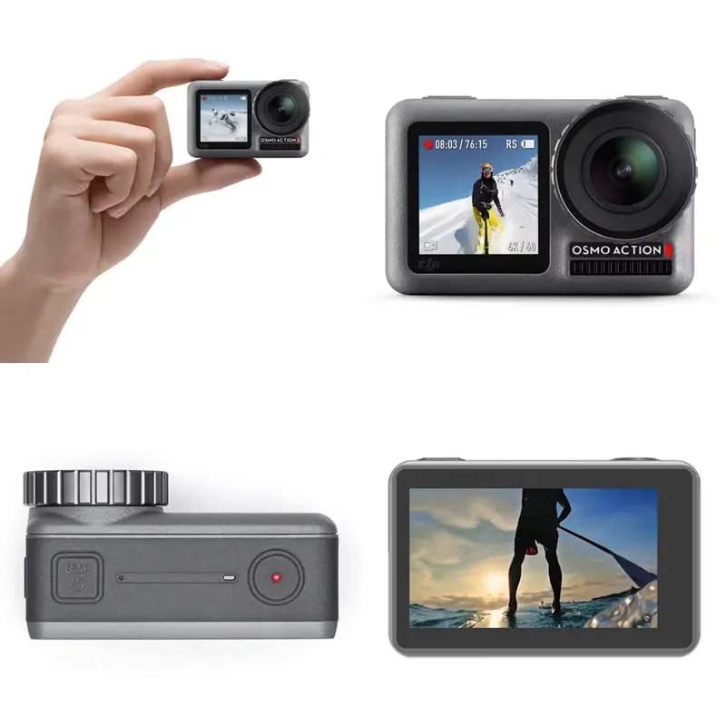 كاميرا أكشن أوسمو بشاشتين مزدو - مراجعة Action Camera 4K 60Fps Dual Screen وسعره