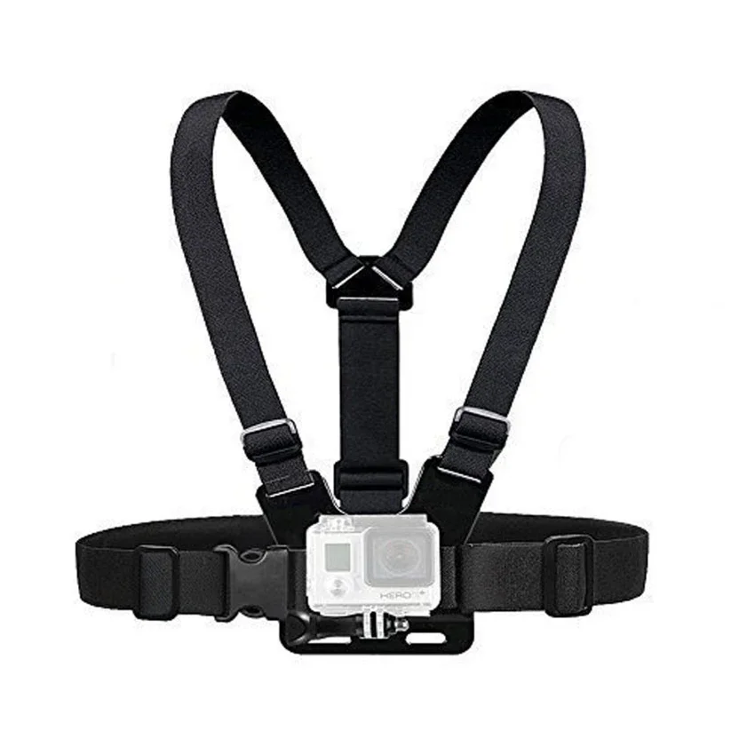 حزام صدر قابل للتعديل على شكل  - مراجعة Action Camera Chest Strap Harness Mount وسعره
